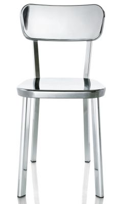 Déjà-vu Chair von Magis, ein moderner Stuhl aus poliertem Aluminium für Esszimmer und Küche.